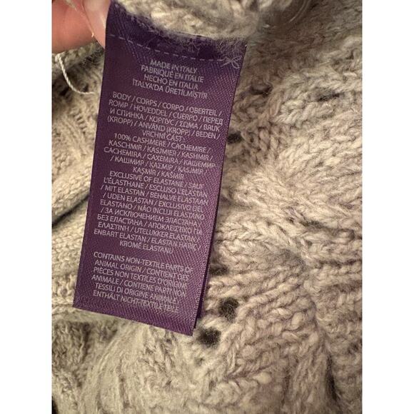 Ralph Lauren Collection Cable-Knit Cashmere Long Sweater Vest Cardigan Dress S - Picture 8 of 9